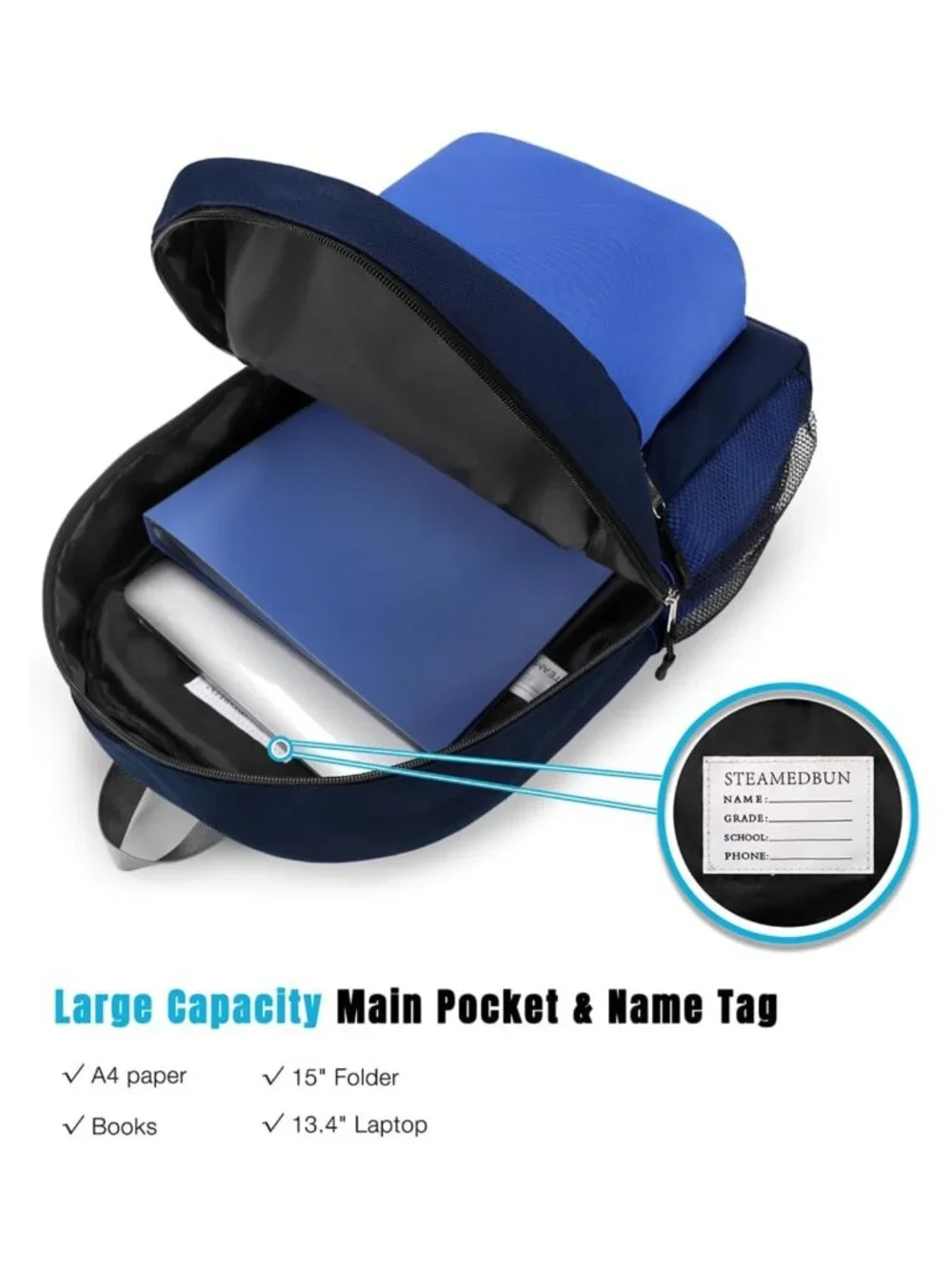 Kids Backpack for Boys Water Resistant Polyester 15